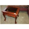 Image 2 : NEW GLASSTOP CARVED SIDE TABLE