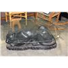 Image 1 : BLACK PANTHER COFFEE TABLE WITH GLASS TOP
