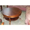 Image 1 : NW ROUND MODERN TWO TIER SOLID WOOD COFFEE TABLE