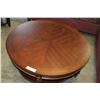 Image 2 : NW ROUND MODERN TWO TIER SOLID WOOD COFFEE TABLE