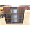 Image 1 : ESPRESSO FINISH CUBICLE SHELF WITH TWO DOORS