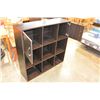 Image 2 : ESPRESSO FINISH CUBICLE SHELF WITH TWO DOORS