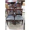 Image 1 : SIX LEATHER SEAT DINING CHAIRS