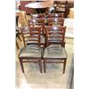 Image 2 : SIX LEATHER SEAT DINING CHAIRS