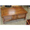 Image 1 : LARGE WICKER DRAWER COFFEE TABLE