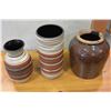 Image 1 : 2 DECORATIVE POTTERY VASES AND CROCK