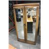Image 1 : WALNUT MIRRORED DOOR WARDROBE
