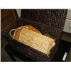Image 2 : WICKER TRUNK WITH WICKER BASKETS