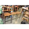 Image 2 : THREE IRON AND WICKER BAR STOOLS