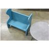 Image 2 : ROUND GREY ENDTABLE AND PAINTED KIDS BENCH