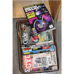 BOX OF MOTORCYCLE MAGAZINES