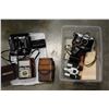 Image 1 : TOTE OF VINTAGE CAMERAS BINOCULARS AND VOLTMETER
