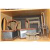 Image 1 : SHELF OF METAL WICKER BASKETS ETC