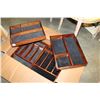 Image 1 : FOUR WOODEN CUTLERY TRAYS