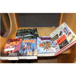 NOVELS AND GOLF BOOK AND GUN BOOK