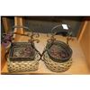 Image 1 : TWO IRON METAL DECORATOR BASKETS