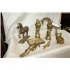 Image 2 : LOT OF COLLECTIBLE BRASS ANIMAL FIGURES AND CIGARETTE BOX
