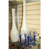 Image 1 : TWO LARGE GLASS VASES AND STEMWARE