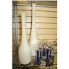 Image 2 : TWO LARGE GLASS VASES AND STEMWARE