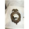 Image 2 : BRASS CANDLEABRA AND SMALL DECORATIVE MIRROR