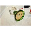 Image 2 : PAINTED VASE AND MUSICAL GLASS AND ROYAL BAVARIA PERFUME AND LIDDED DISH