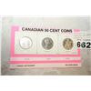 Image 2 : THREE SELDON SEEN CNADIAN 50 CENT COINS