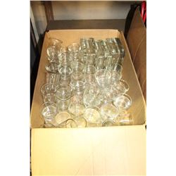 BOX OF GLASS TEALIGHT HOLDERS