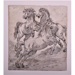 Original Baroque Master Drawing of Wild