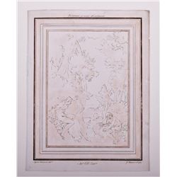 J. Basire Hand colored Eros copper plate