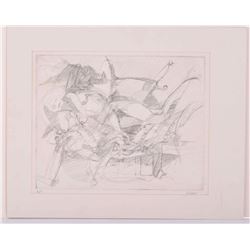 Taray, pencil signed etching Mid-Century