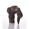 Image 1 : Bronze Cane Handle Of A Hunting Dog holding a