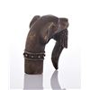 Image 2 : Bronze Cane Handle Of A Hunting Dog holding a