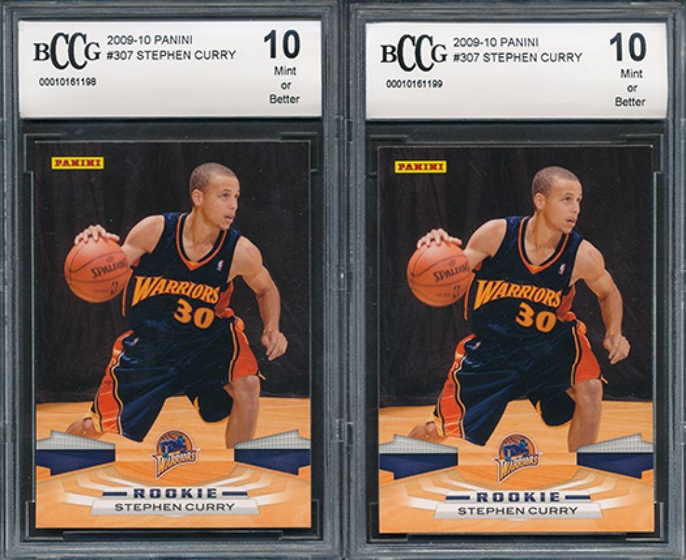 2009-10 Panini #307 Stephen Curry Rookie Card Graded BCCG 10
