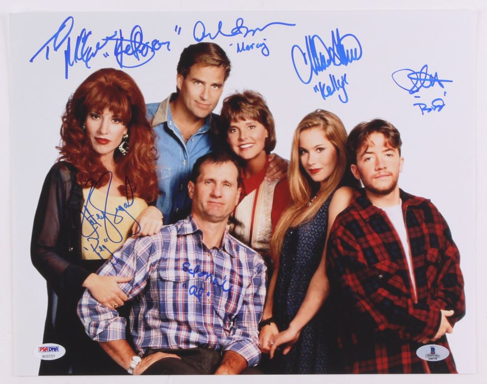 Married With Children 11x14 Photo Cast Signed By 6 With Ed Oneill