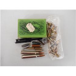 ASSORTED AMMO, BRASS & BULLETS