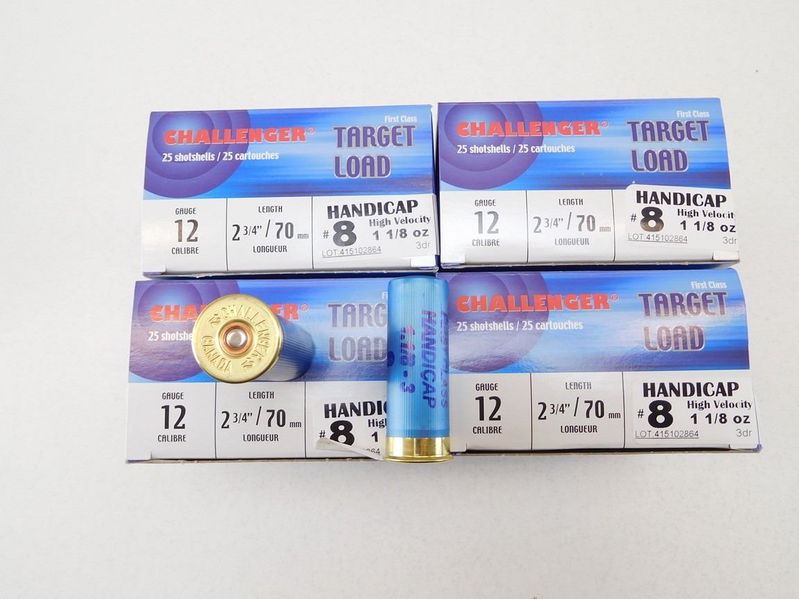 CHALLENGER FIRST CLASS TARGET LOAD 12GA X 2 3/4 #8 SHOTGUN SHELLS