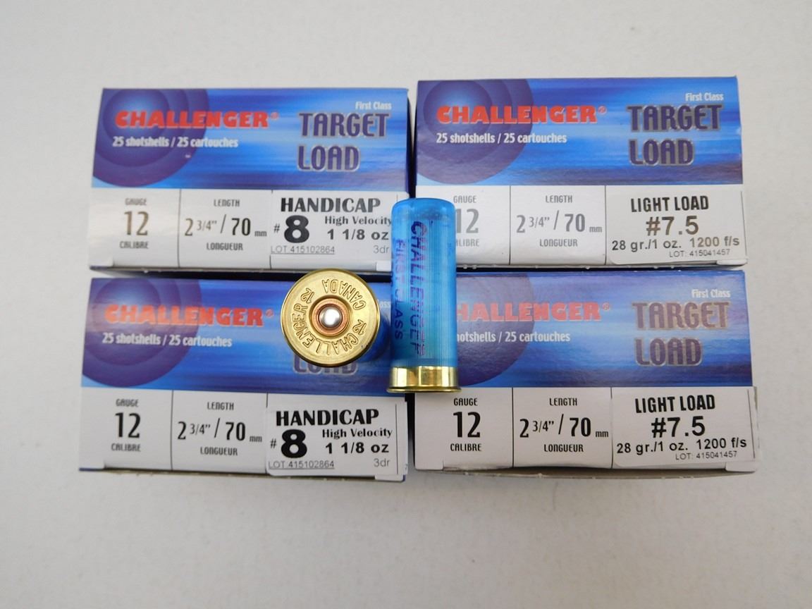 CHALLENGER FIRST CLASS TARGET LOAD 12GA X 2 3/4 # 7.5 AND # 8 SHOTGUN ...