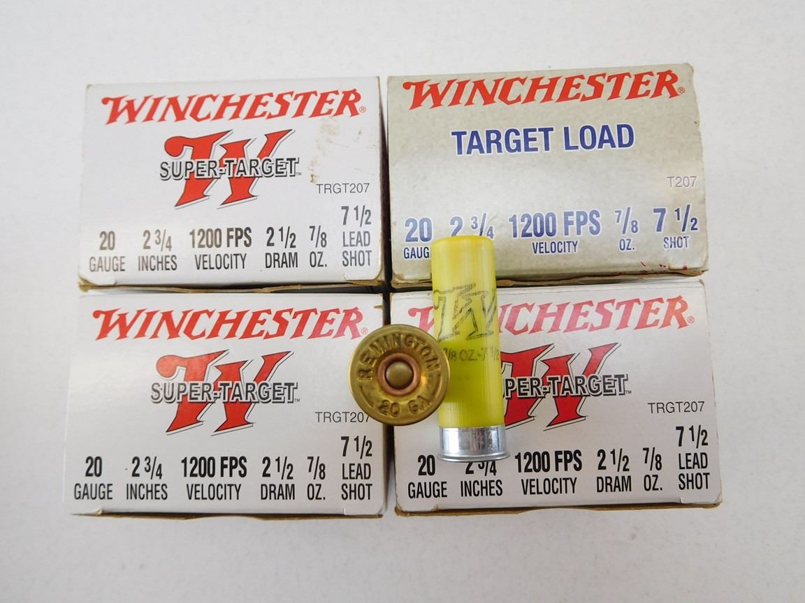 WINCHESTER SUPER-TARGET AND TARGET LOAD 20 GA X 2 3/4 7 1/2 SHOT SIZE ...