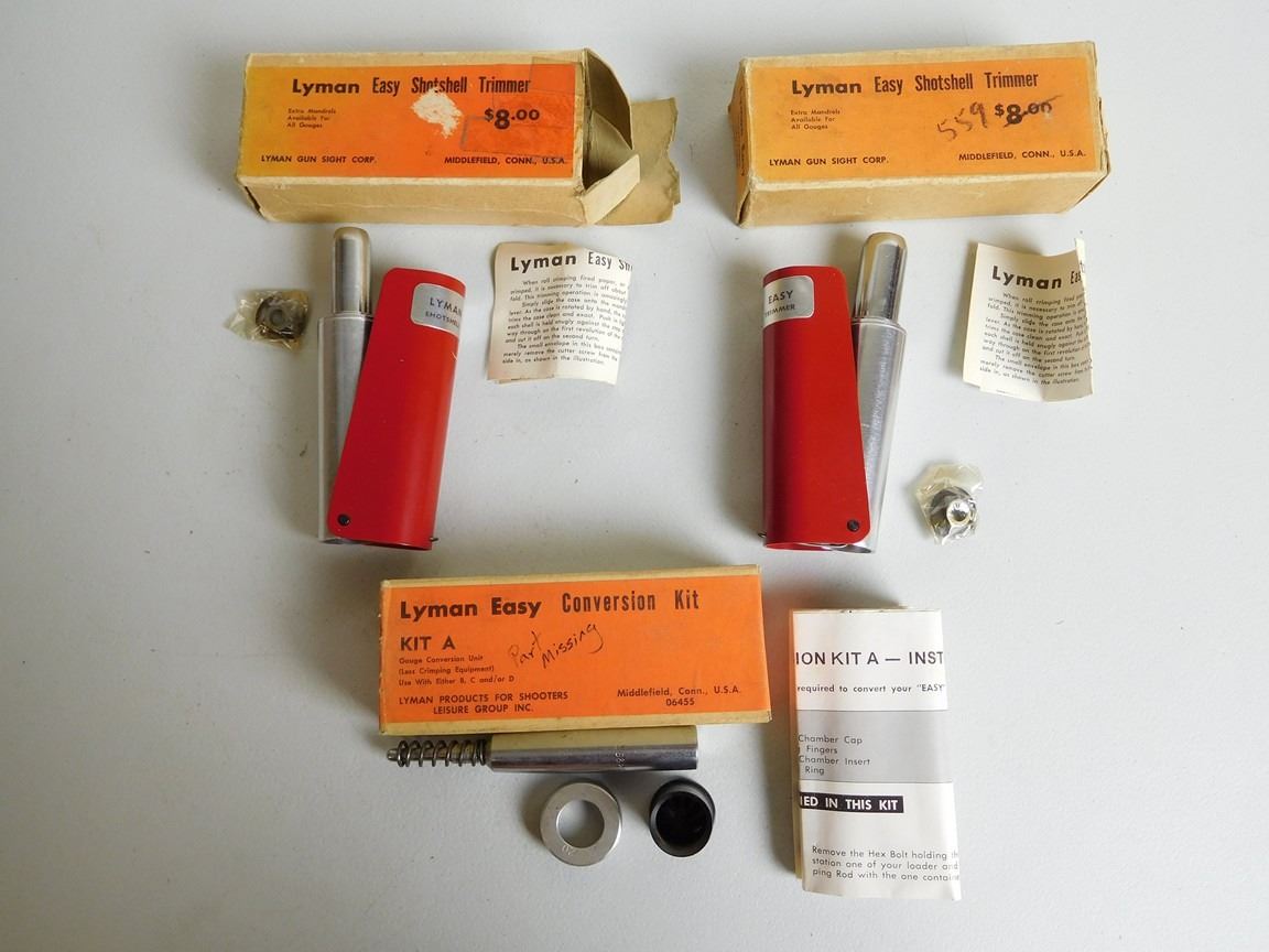 LYMAN EASY CONVERSION KIT A AND SHOT SHELL TRIMMER FOR 20 GA AND 12 G A ...