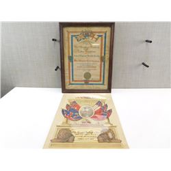 ASSORTED RECOGNITION CERTIFICATES