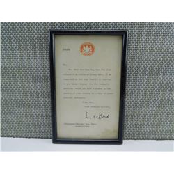 FRAMED MILITARY ARTICLES