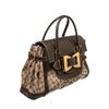 Image 2 : Gucci Beige Canvas Monogram Brown Leather Dialux Queen Bag