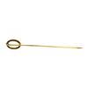 Image 2 : White Crystal Stick Pin - Yellow Gold Plated