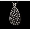 14KT White Gold 1.84 ctw Diamond Pendant With Chain
