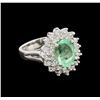 2.26 ctw Emerald and Diamond Ring - 14KT White Gold