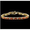 14KT Yellow Gold 10.83 ctw Sapphire and Diamond Bracelet