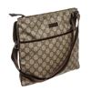 Image 3 : Gucci Brown Coated Canvas Leather Crossbody Bag