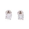 1.00 ctw Diamond Stud Earrings - 14KT White Gold