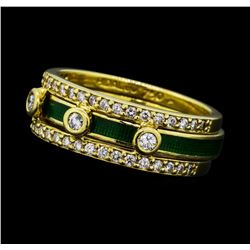 0.53 ctw Diamond Band With Insert - 18KT Yellow Gold