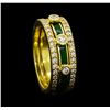 Image 4 : 0.53 ctw Diamond Band With Insert - 18KT Yellow Gold